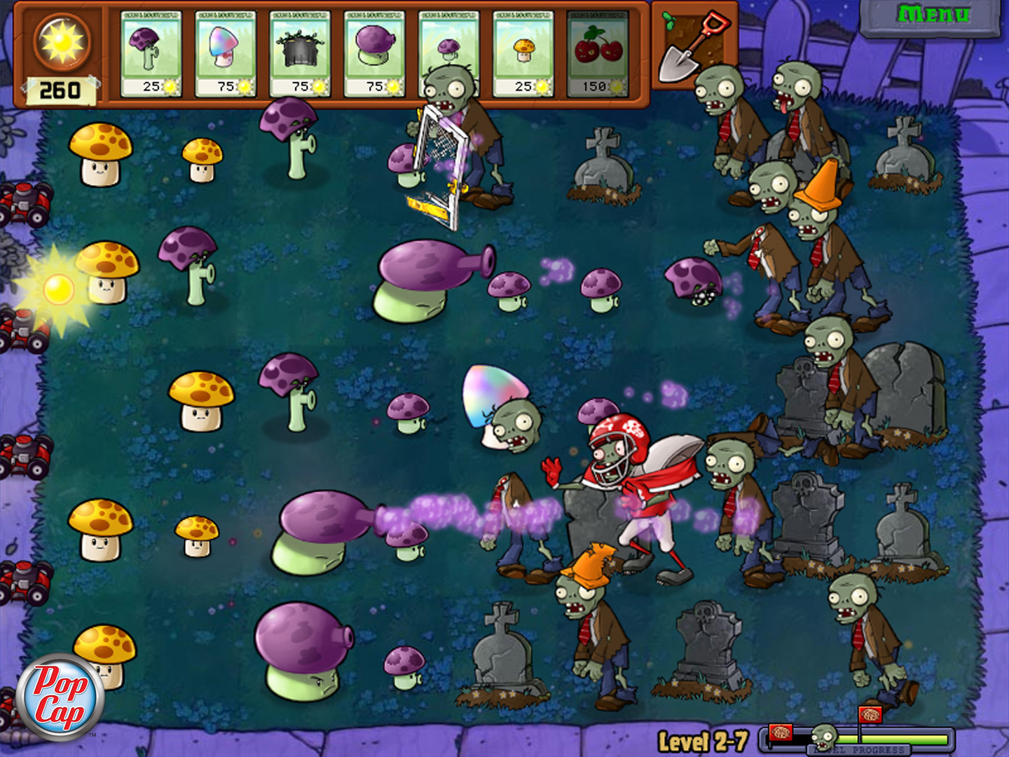 Plants vs Zombies, a classic tower defense game