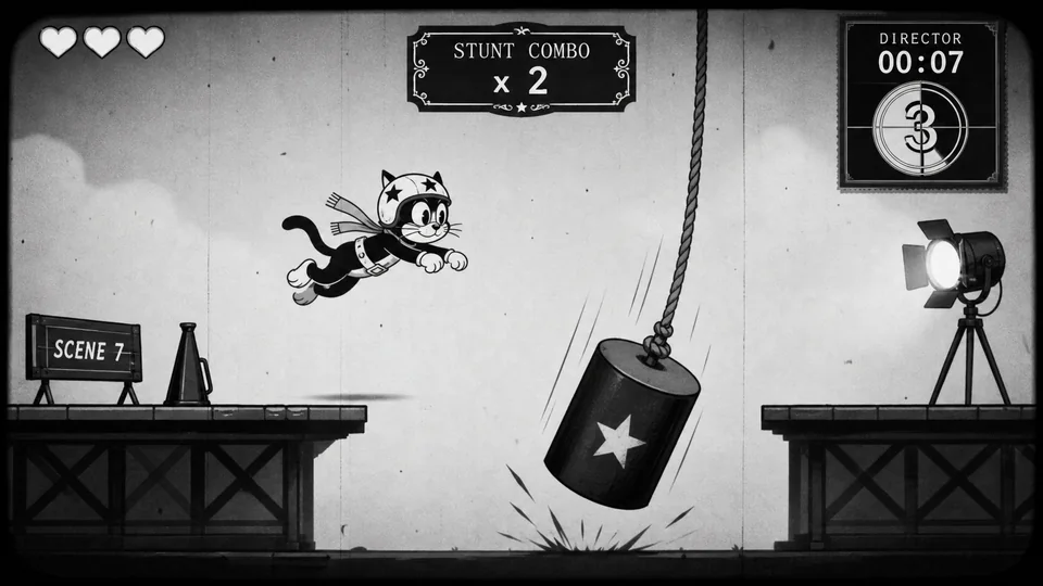 Silent Film Stunt Cat